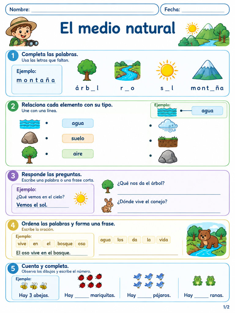 Ilustración de El medio natural